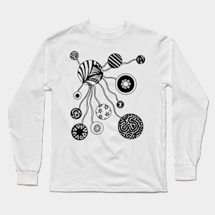 Spores in Black with Transparent background Long Sleeve T-Shirt